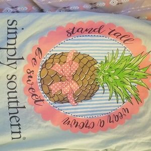 Long sleeved mint Simply Southern tee